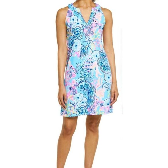 LILLY PULITZER Ross Knit Dress  BALI BLUE ONCE UPON A TIDE Size XL  NWOT Small F - Picture 1 of 9